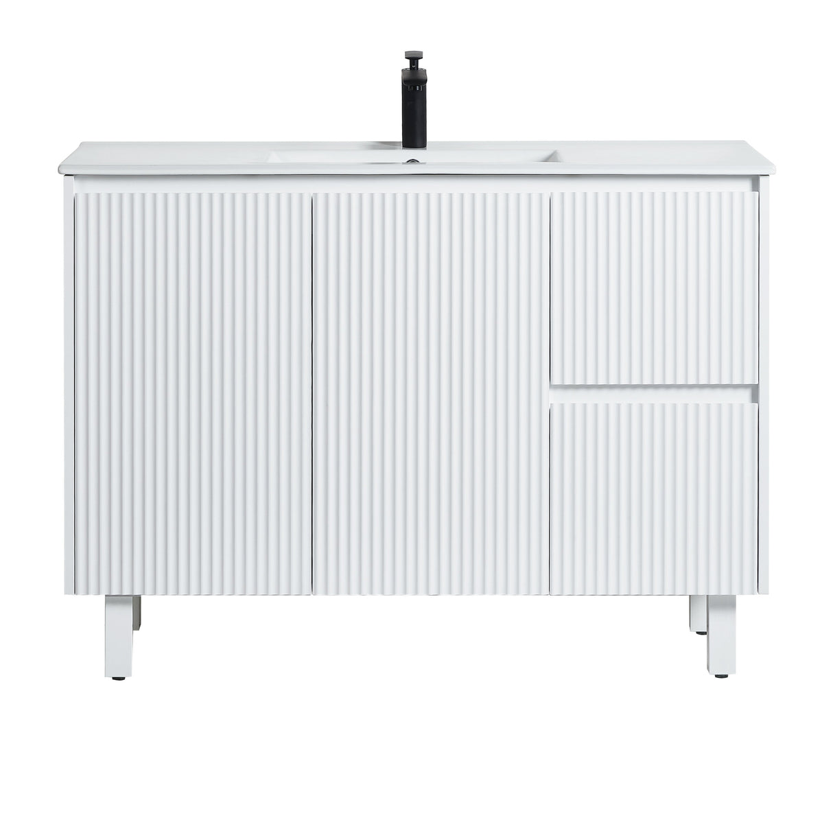 Brighton Freestanding PVC Vanity 1200mm (Single Bowl) (Matte White)