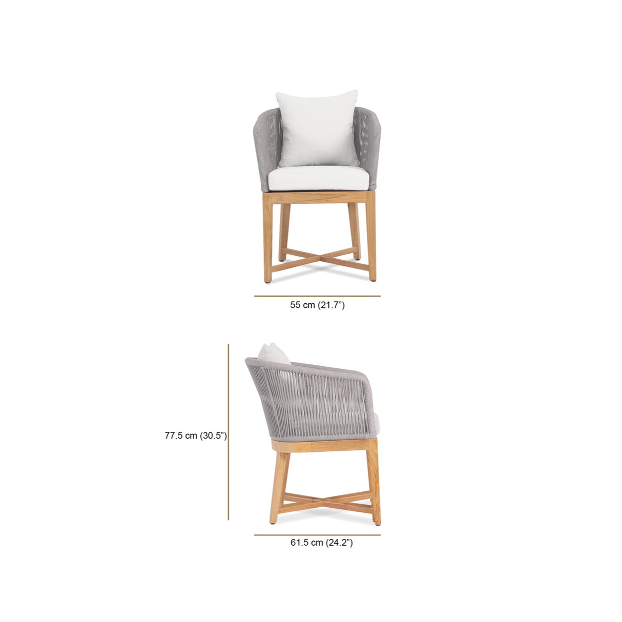 Bronte Outdoor Teak Dining Chair