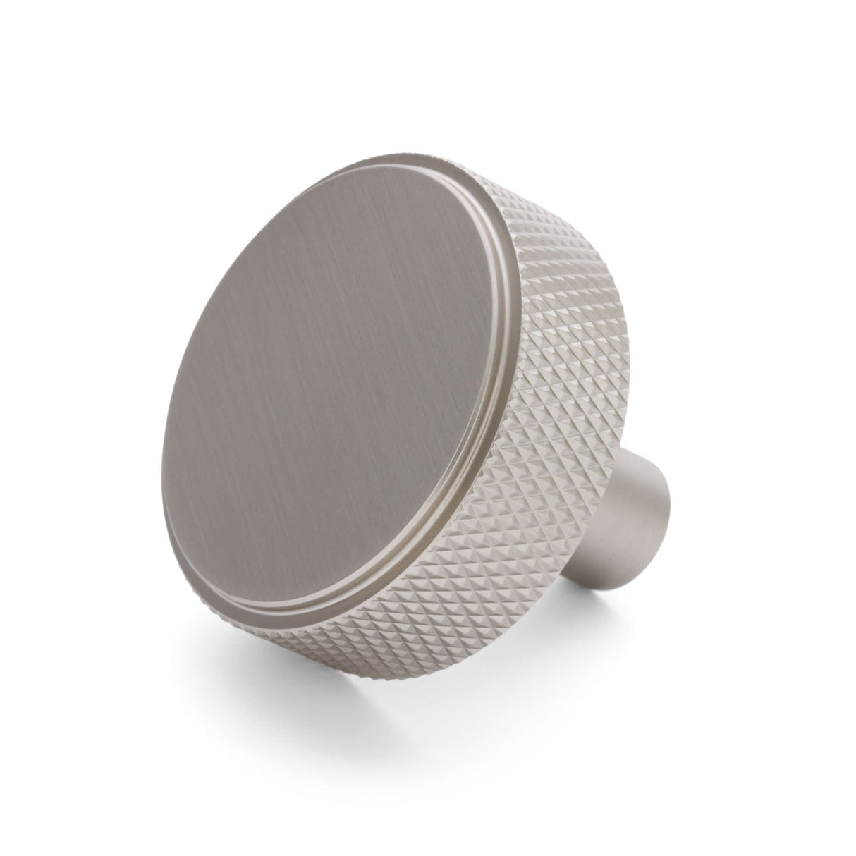 Manovella Brushed Nickel Round Knurled Cabinet Knob - Octavia
