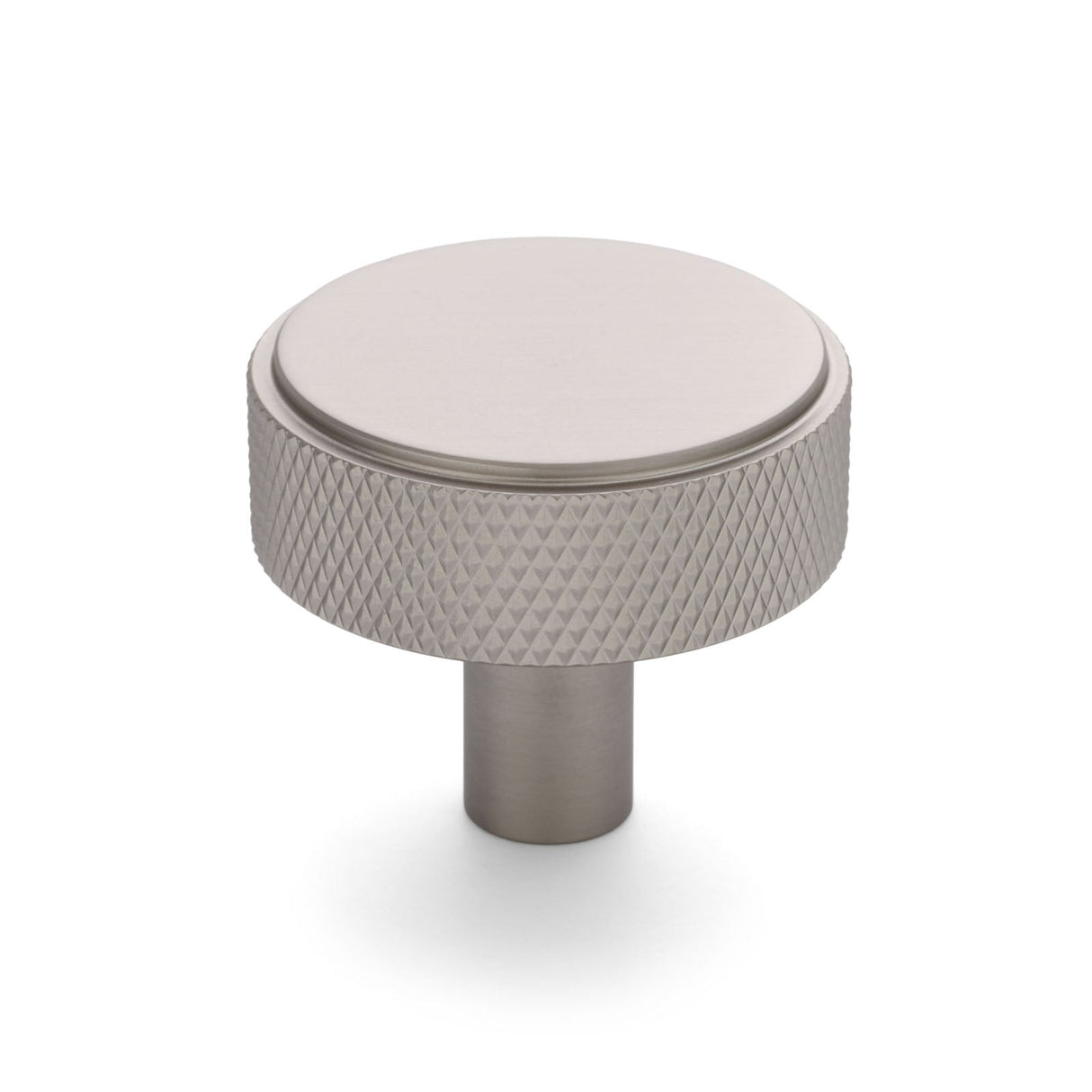 Manovella Brushed Nickel Round Knurled Cabinet Knob - Octavia