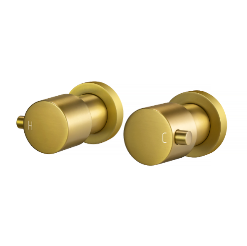 Shower Wall Tap - Brushed Brass