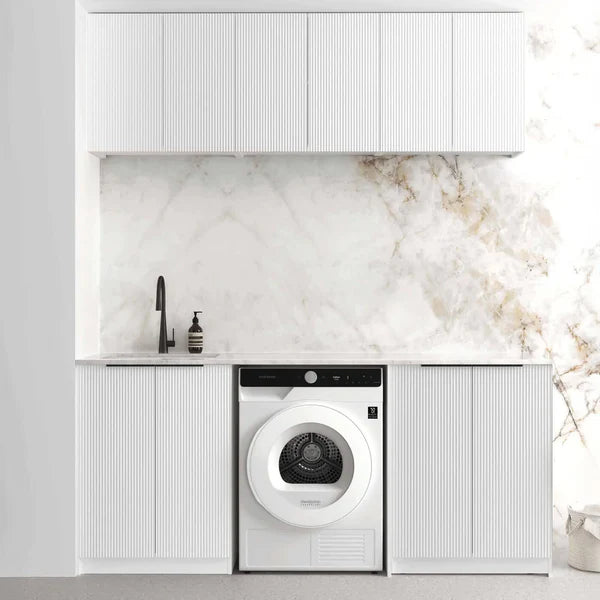 BURLEIGH White Laundry Cabinet Set 1960x600x2100mm (Style B)