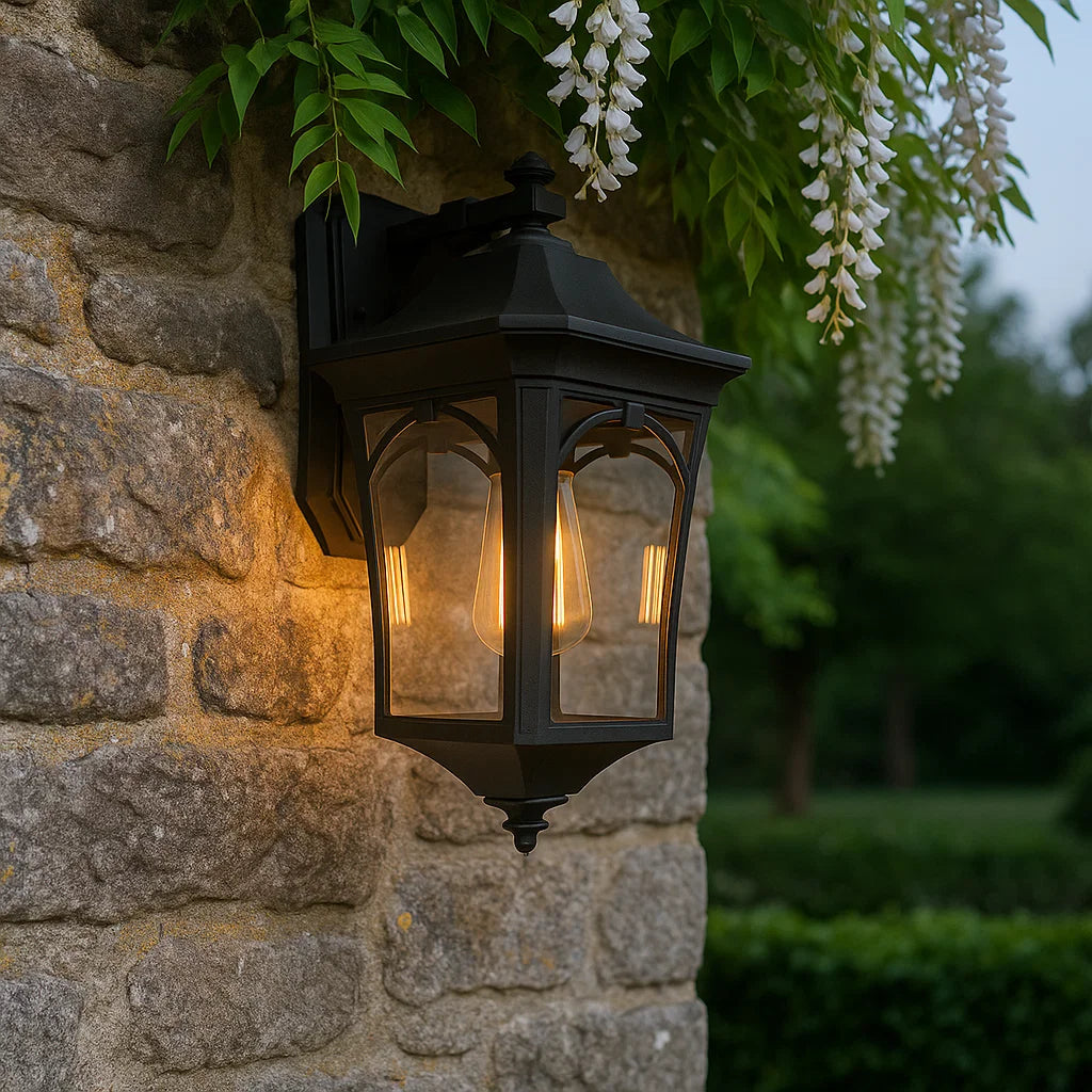 Burston Large Outdoor Wall Light Black IP44