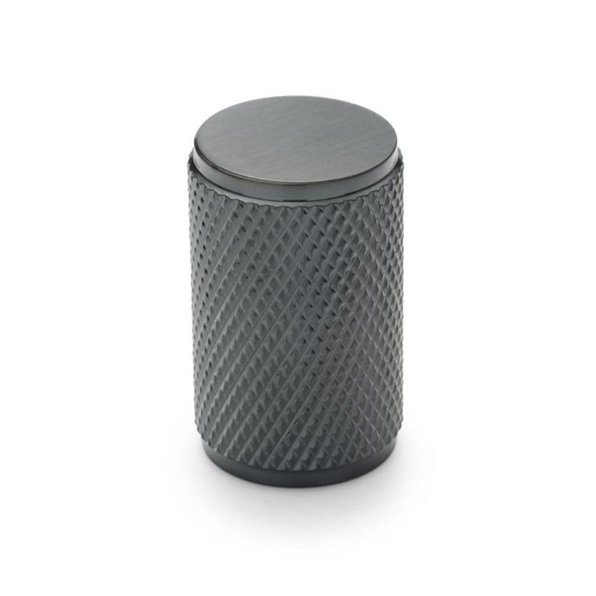 Gunmetal Knurled Cabinet Knob - Helena