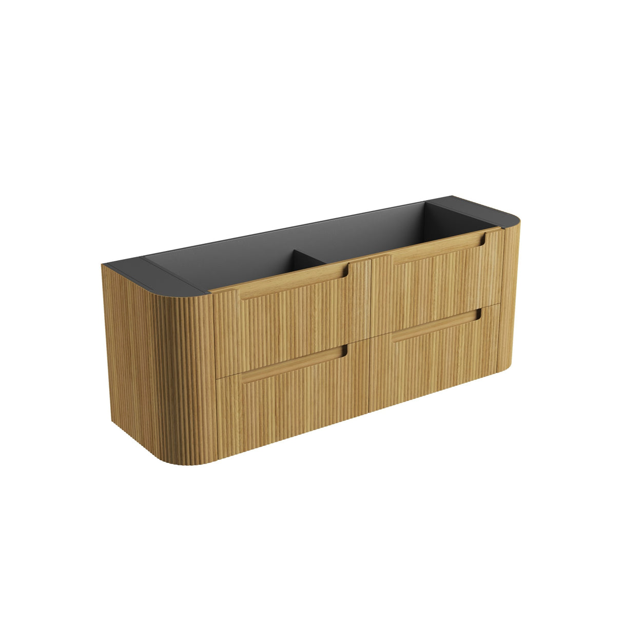 VARCELLI Tier Wall Hung Curve Vanity Harvest Oak (All Sizes)
