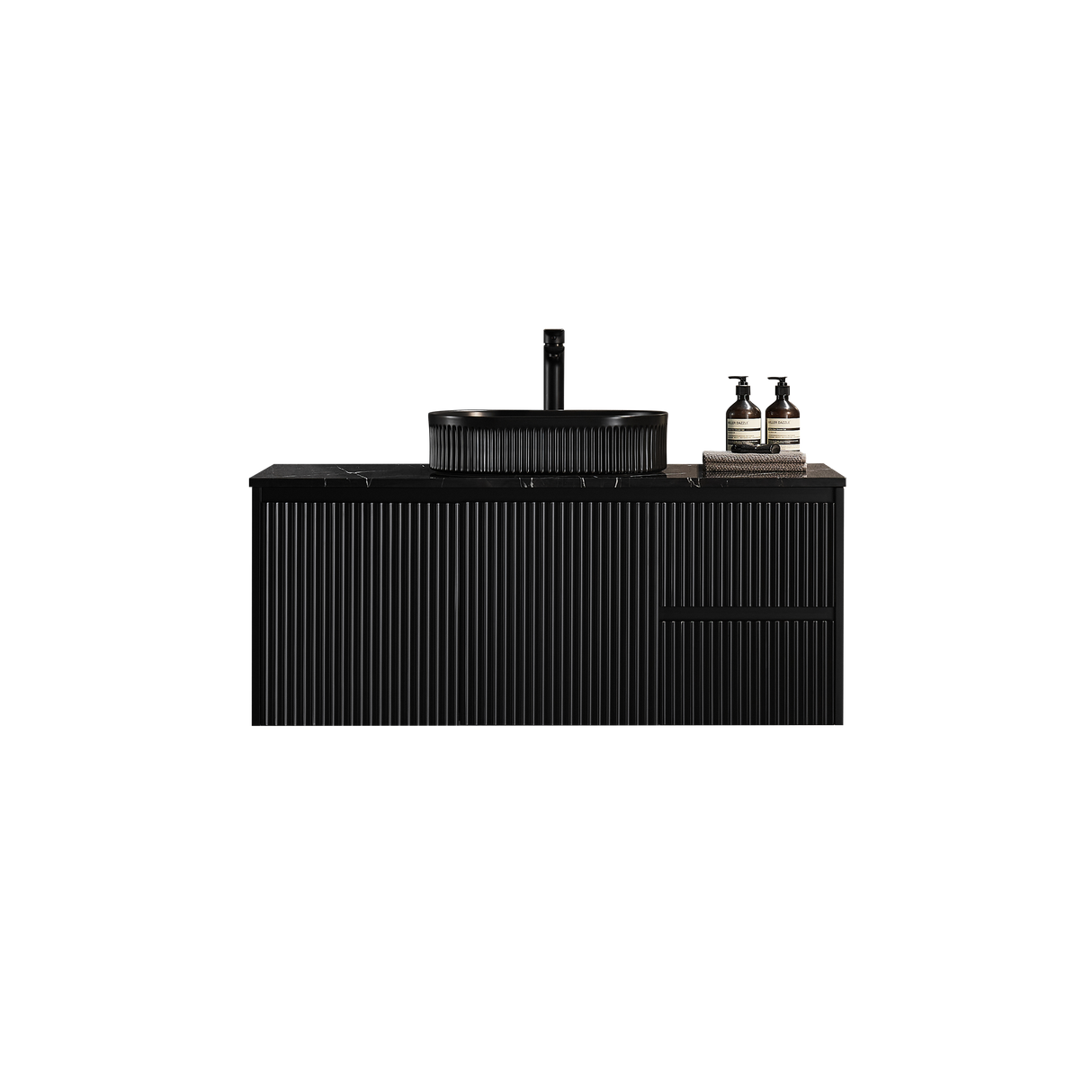 Brindabella Wall Hung PVC Cabinet 1200mm (Single Bowl) (Matte Black)