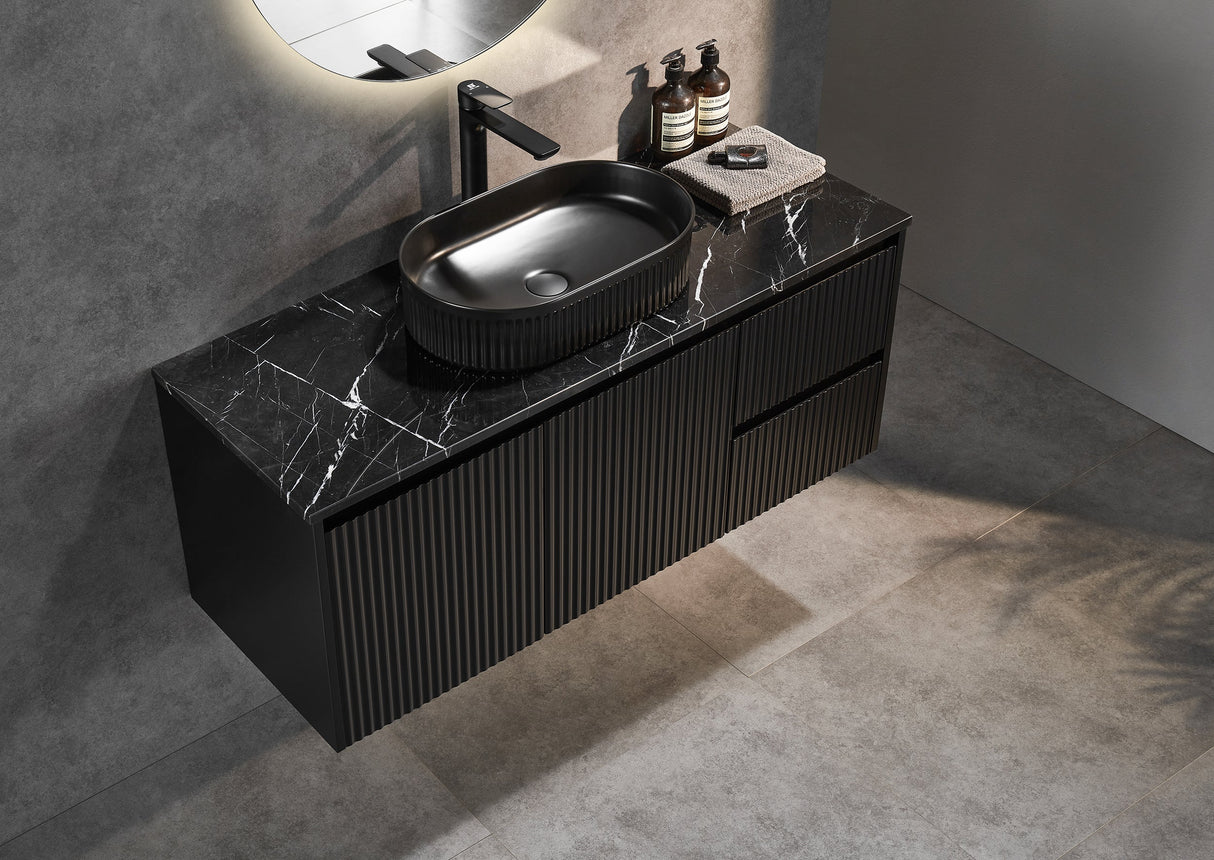 Brindabella Wall Hung PVC Cabinet 1200mm (Single Bowl) (Matte Black)