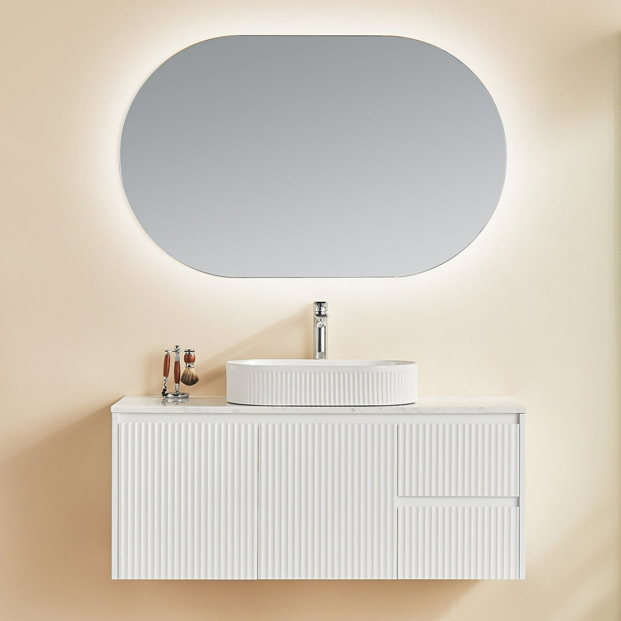 Brindabella Wall Hung PVC Cabinet 1200mm (Single Bowl) (Matte White)
