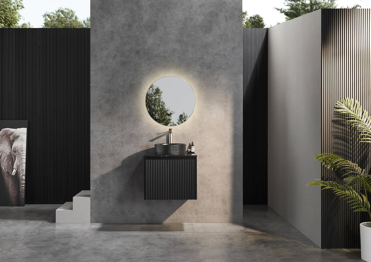 Brindabella Wall Hung PVC Cabinet 600mm (Matte Black)