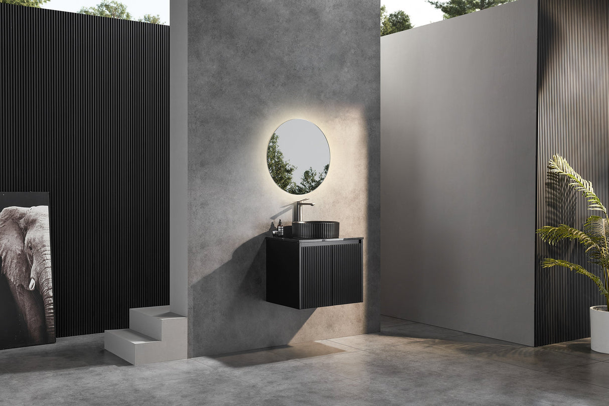 Brindabella Wall Hung PVC Cabinet 600mm (Matte Black)