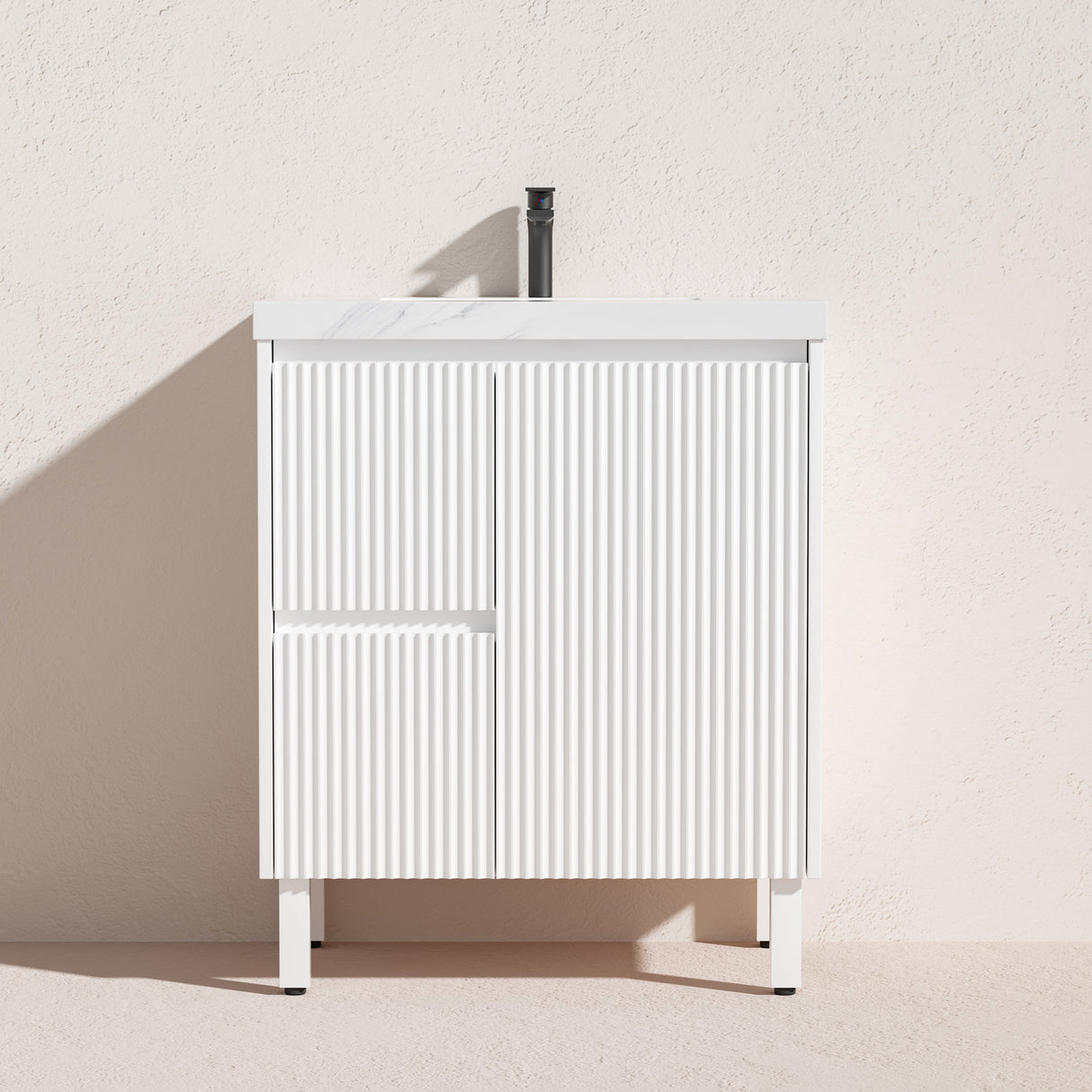 Brighton Freestanding PVC Vanity 750mm (Matte White)
