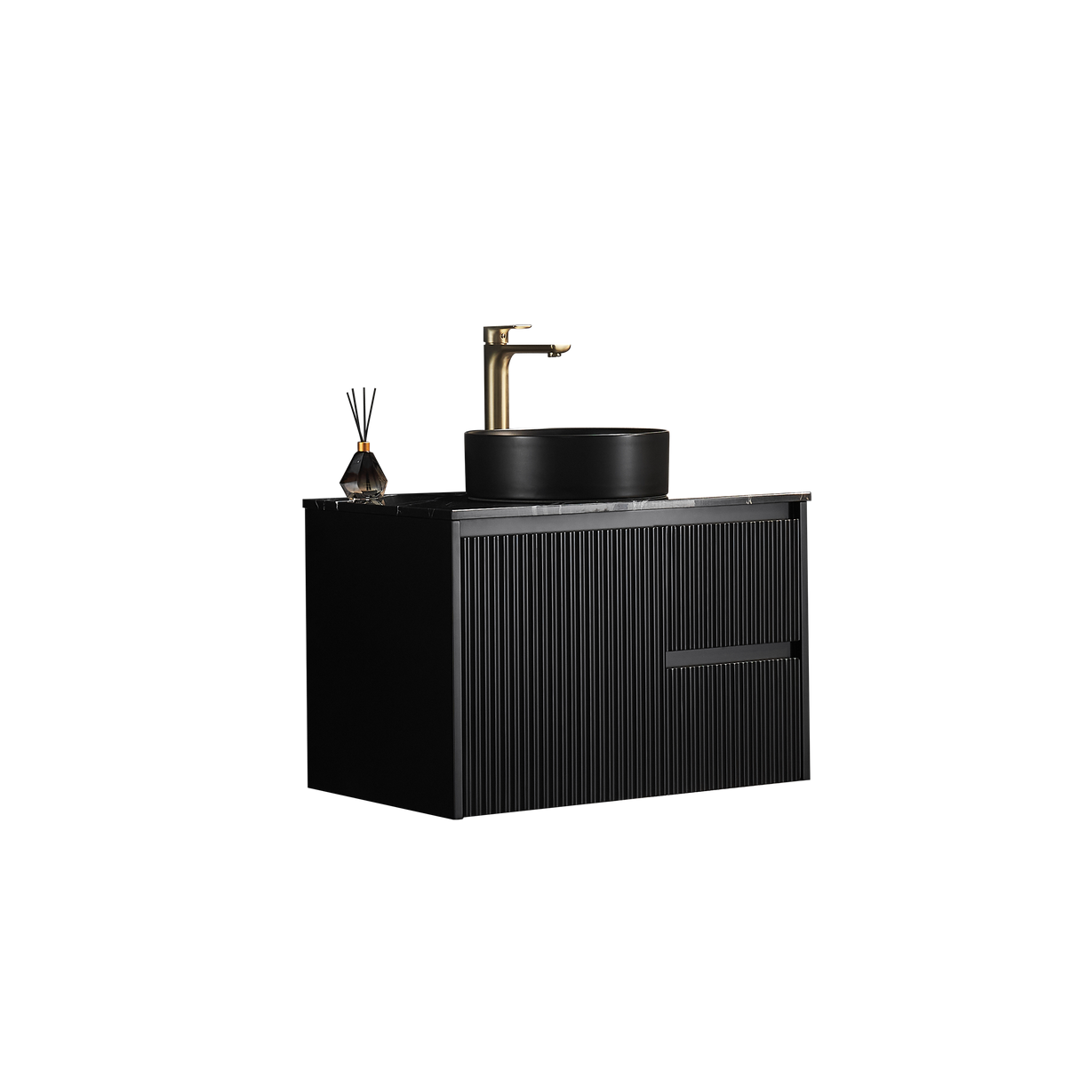 Brindabella Wall Hung PVC Cabinet 750mm (Matte Black)