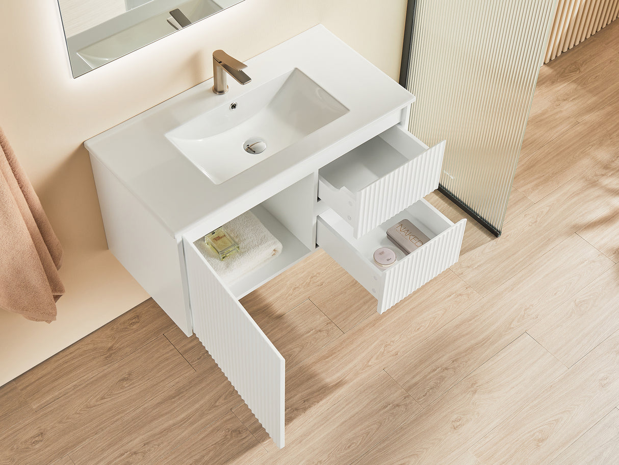 Brindabella Wall Hung PVC Cabinet 900mm (Matte White)