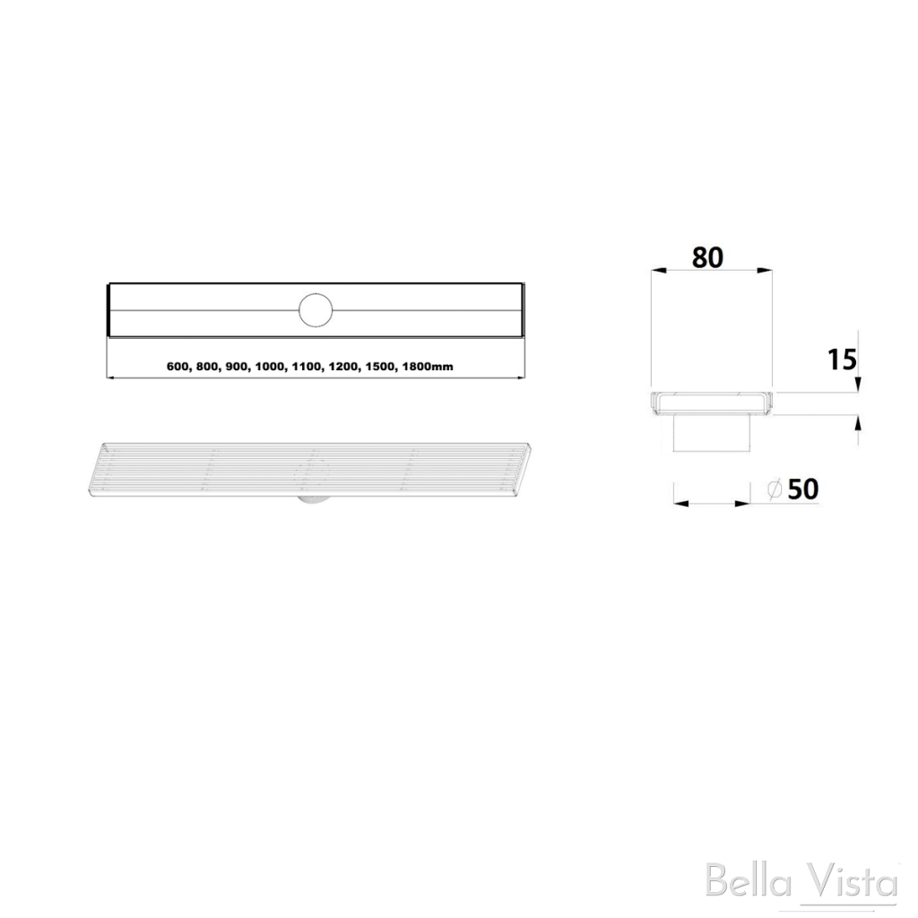 CFG Builders Shower Grate 600mm