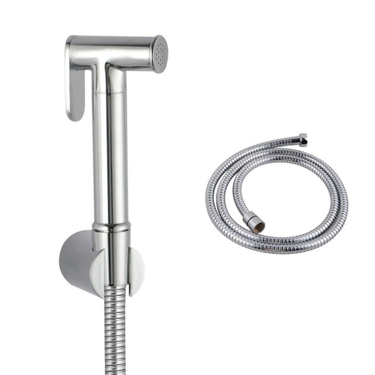 Round Toilet Bidet Spray Kit With Stainless Steel Hose