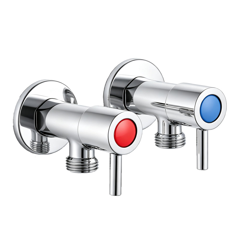 Round Toilet Stop Tap (One Pair)