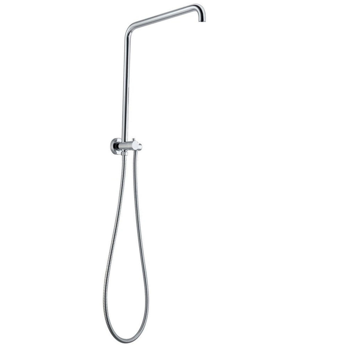 AQU Right Angle Round Top Inlet Shower Rail
