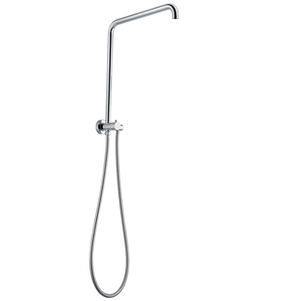 AQU Right Angle Round Top Inlet Shower Rail