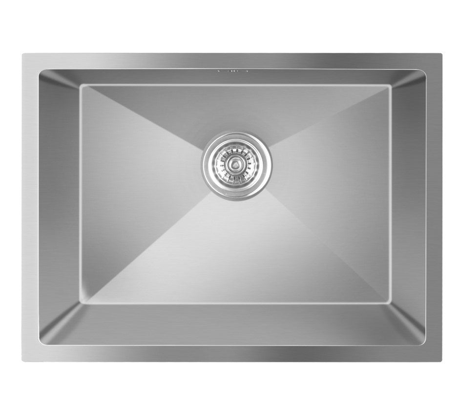 Single Bowl Top/Undermount Kitchen/Laundry Handmade 304 Stainless Steel Sink 580*440*230mm