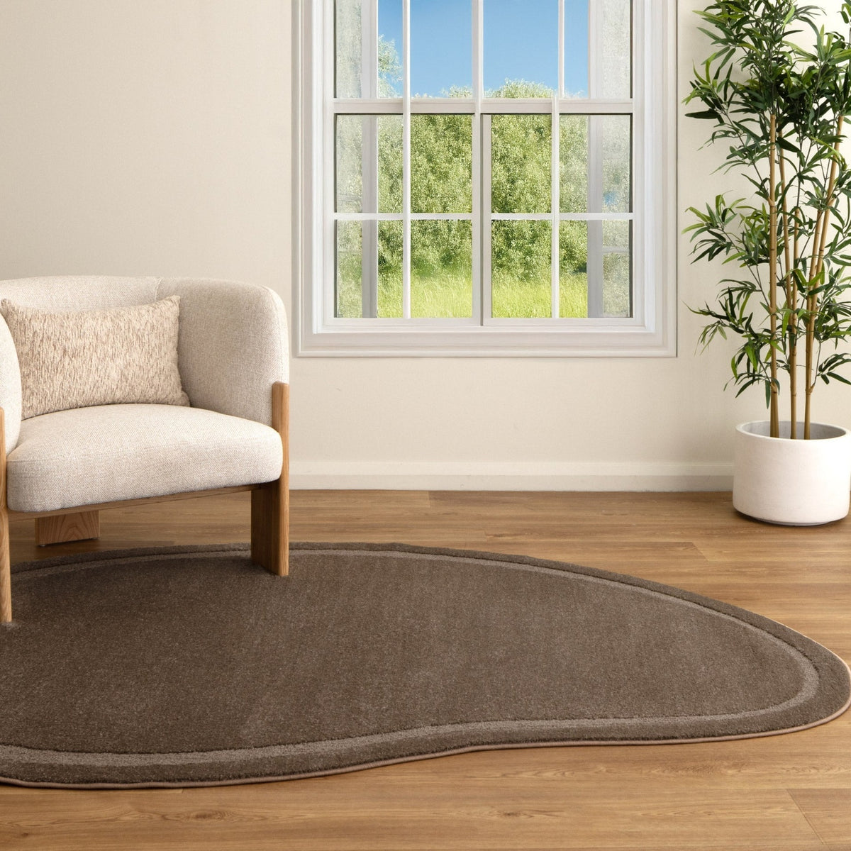 Nessa Brown Jellybean Rug (N800)