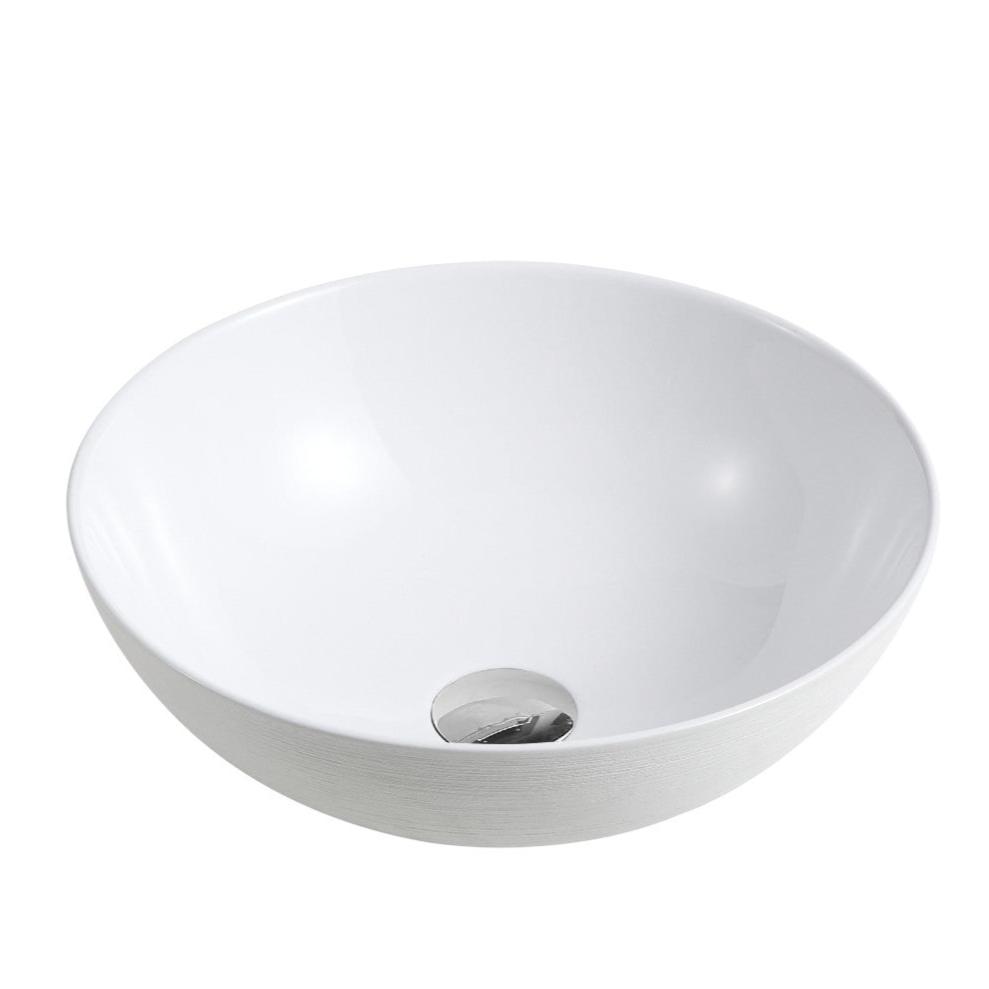 CHUR 03 Above Counter Round-edged Square Basin (Touchline White)