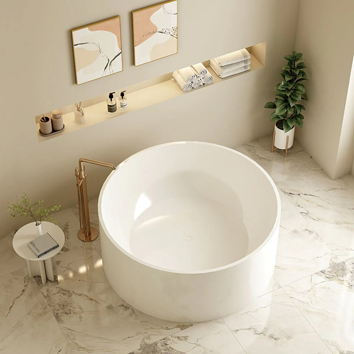 COLE Freestanding Acrylic Bathtub with Overflow/Non-Overflow - Gloss White (1400mm)