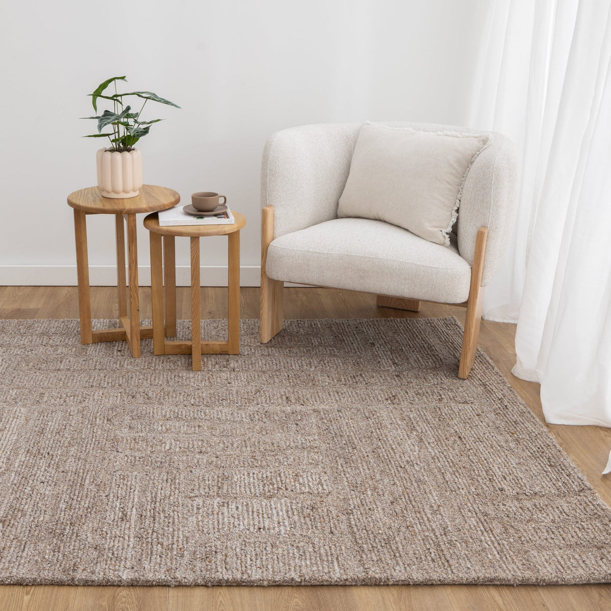 Seren Cocoa Modern Wool Rug