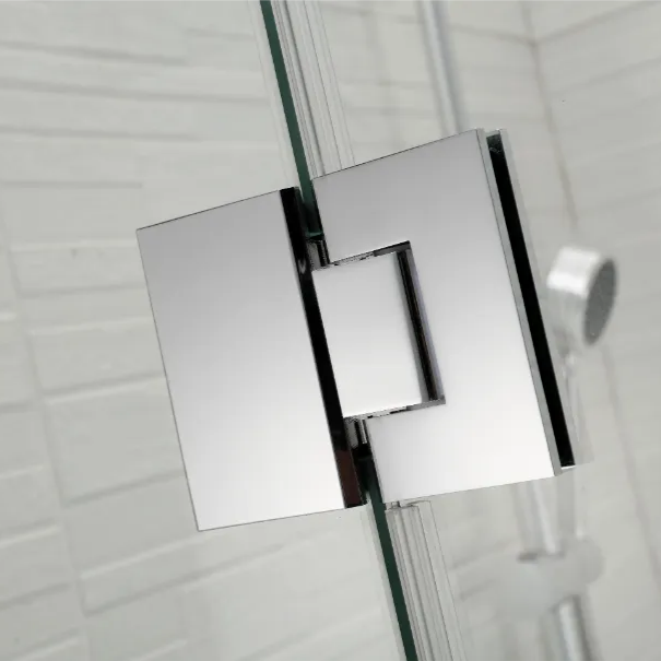 COVEY Frameless Fixed and Swing Panel Double Hinged Clear Bathtub Screen