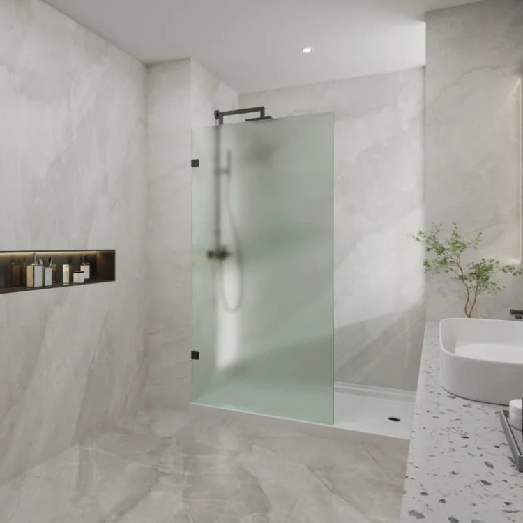 COVEY Frameless Walk-in Single Panel Frosted/ Matralux Shower Screen