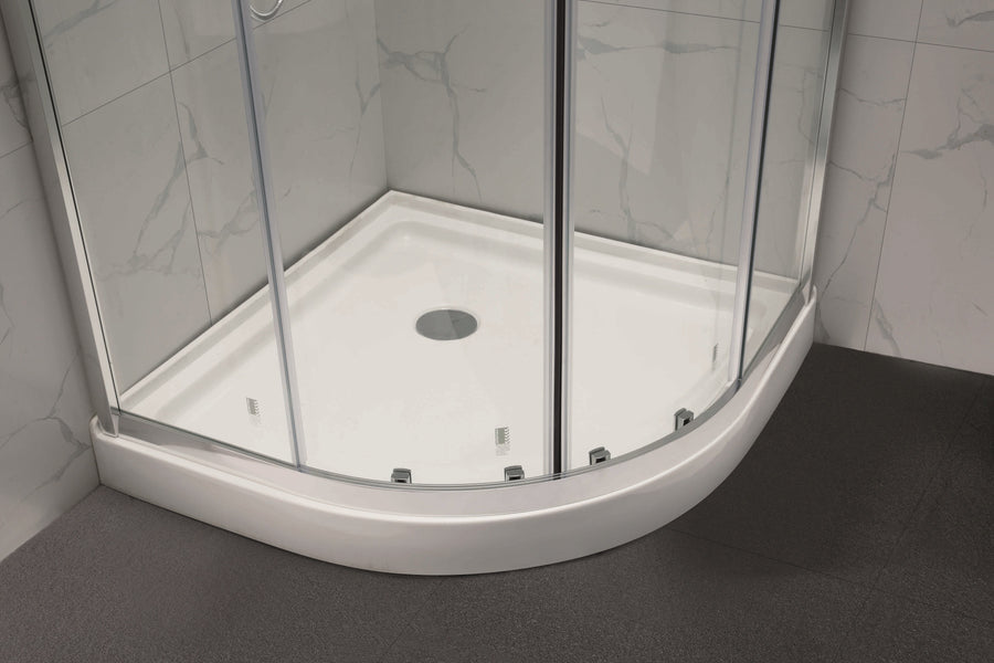 COVEY Wall To Wall Semi-Framed Curved Sliding Door Shower Screen