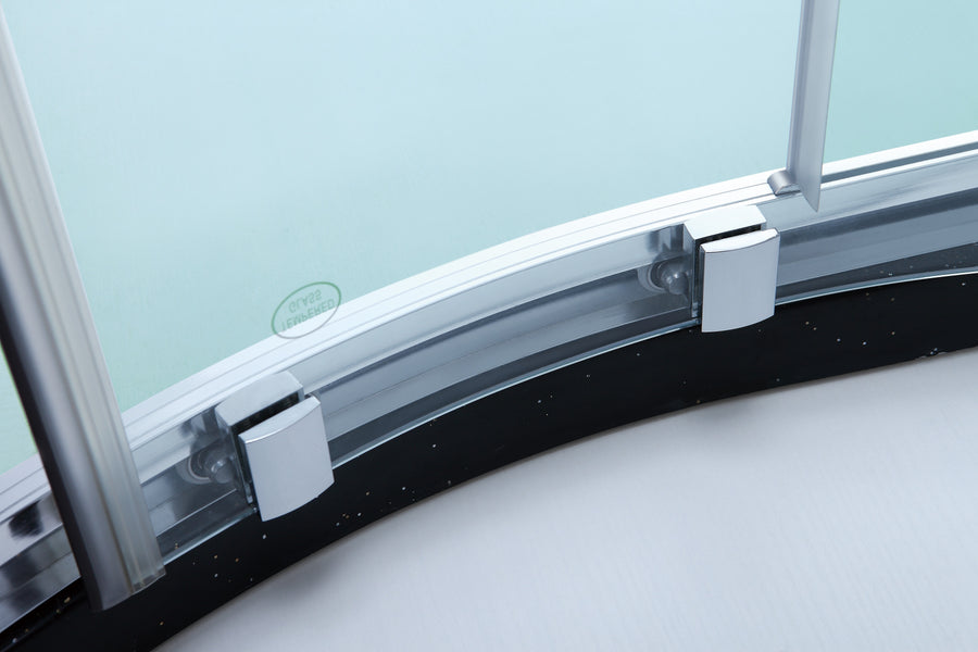 COVEY Wall To Wall Semi-Framed Curved Sliding Door Shower Screen