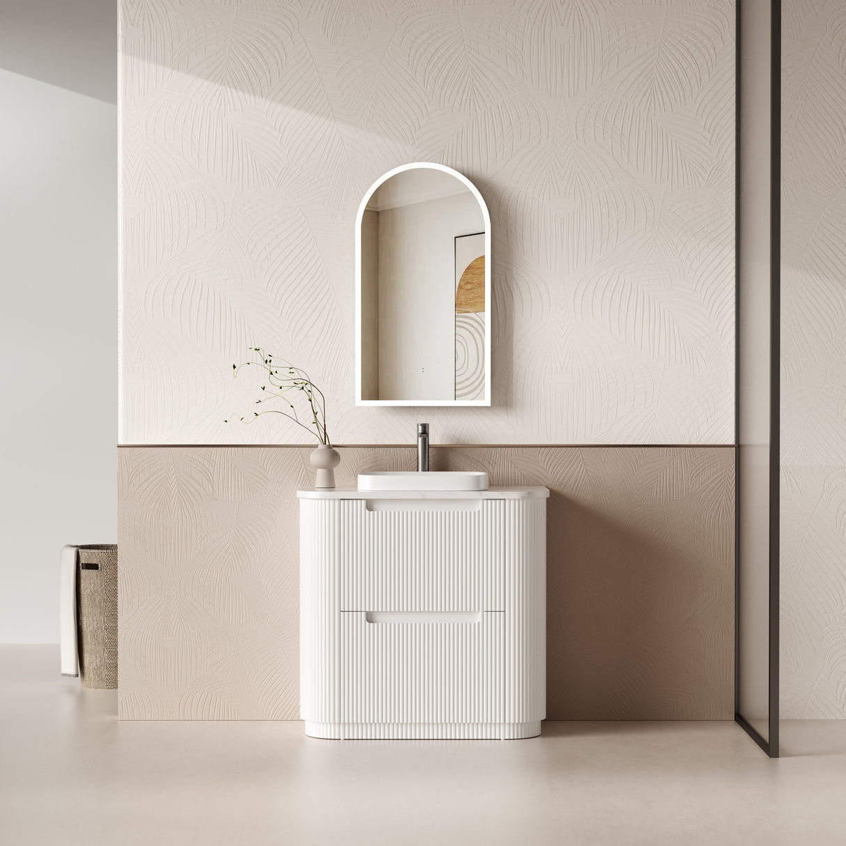 CURVA Floor Stading Curve Vanity Matte White (All Sizes)
