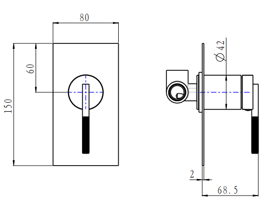 Caddence Wall Mixer