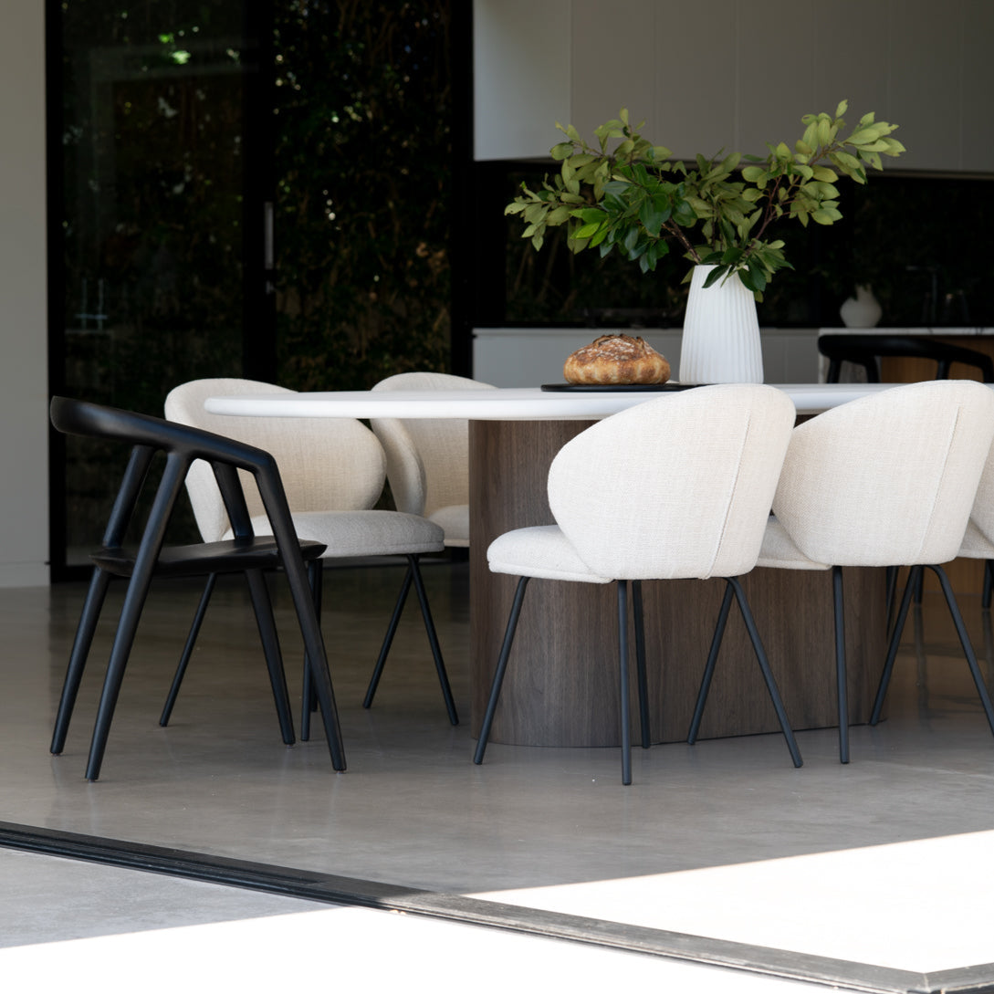 Cali Solid Ash Wood Dining Chair -Black