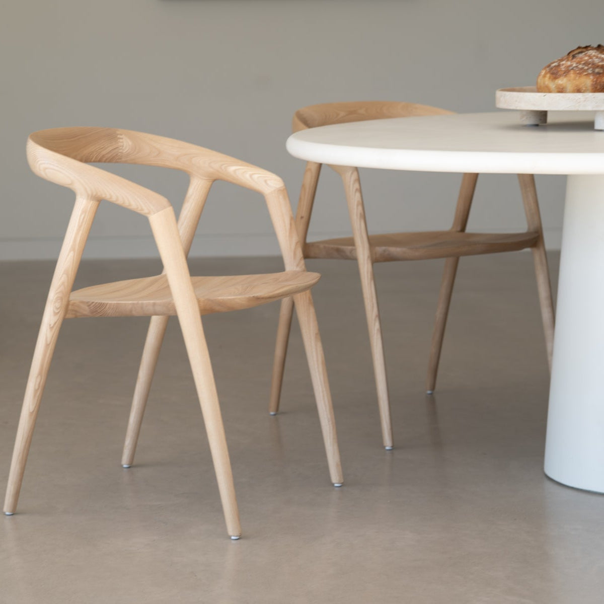 Cali Solid Ash Wood Dining Chair -Natural