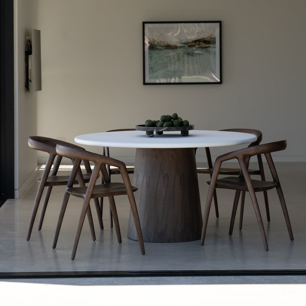 Cali Solid Ash Wood Dining Chair - Walnut
