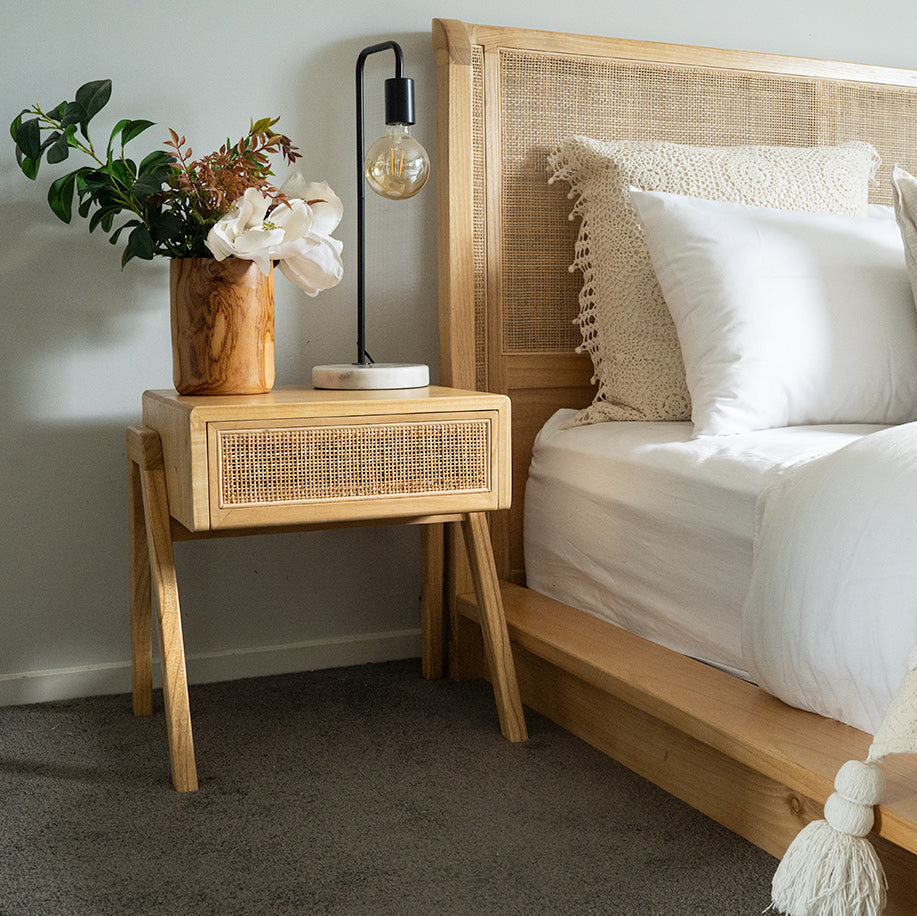 Catalina Cedar Bedside Table - 0.5m