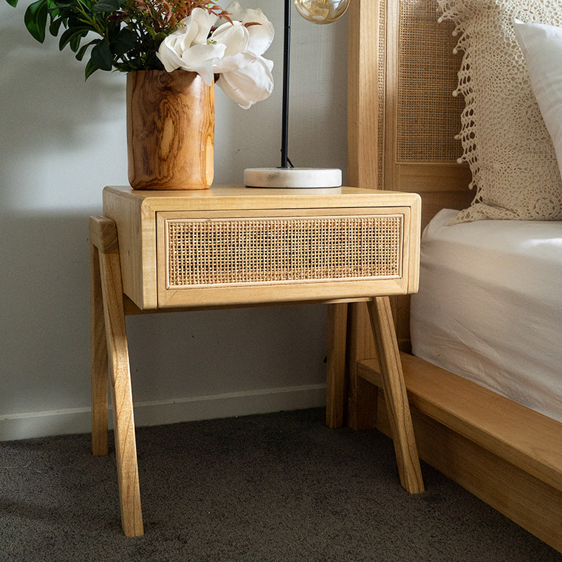 Catalina Cedar Bedside Table - 0.5m