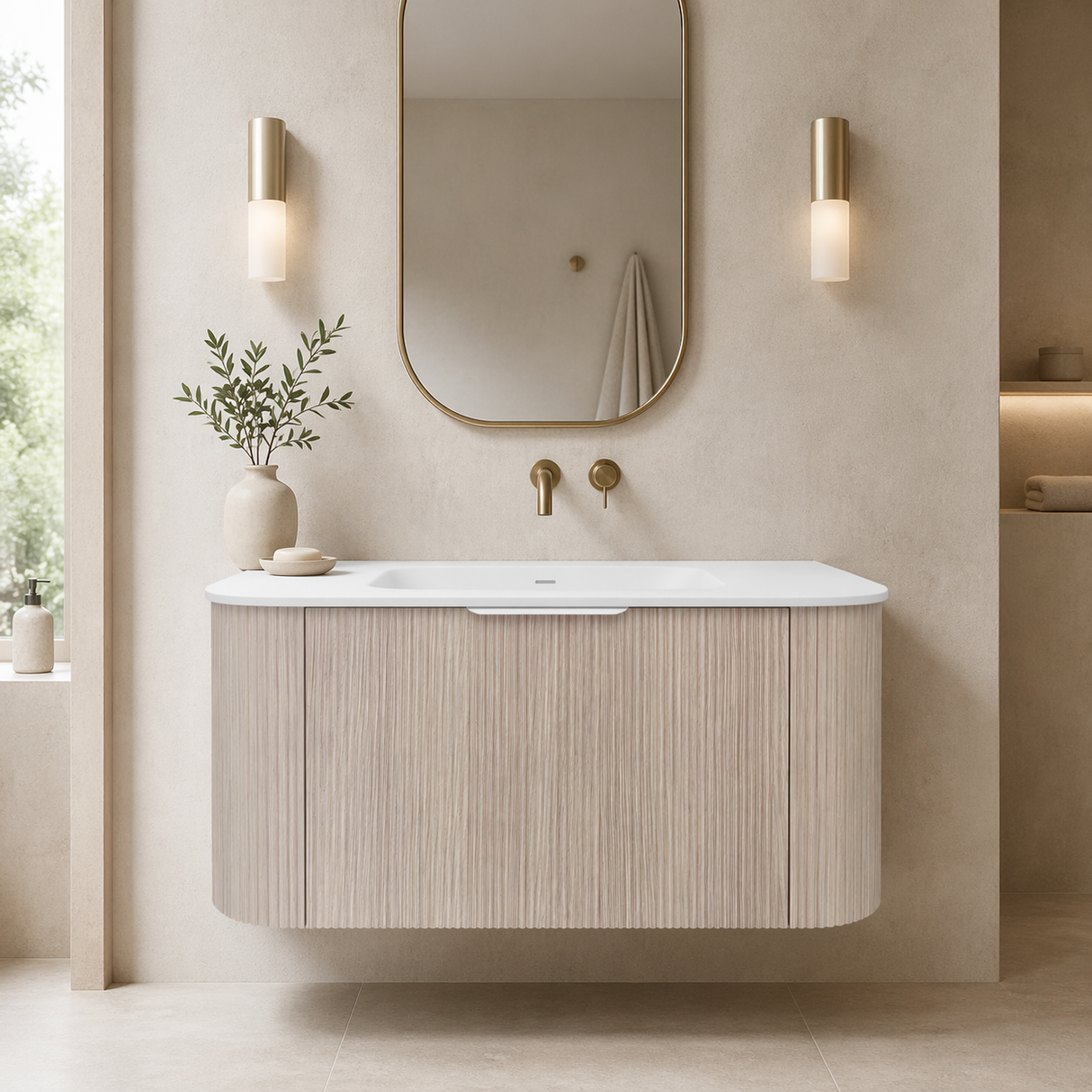Lukka AGENA Wall Hung Vanity Coastal Oak (All Sizes)