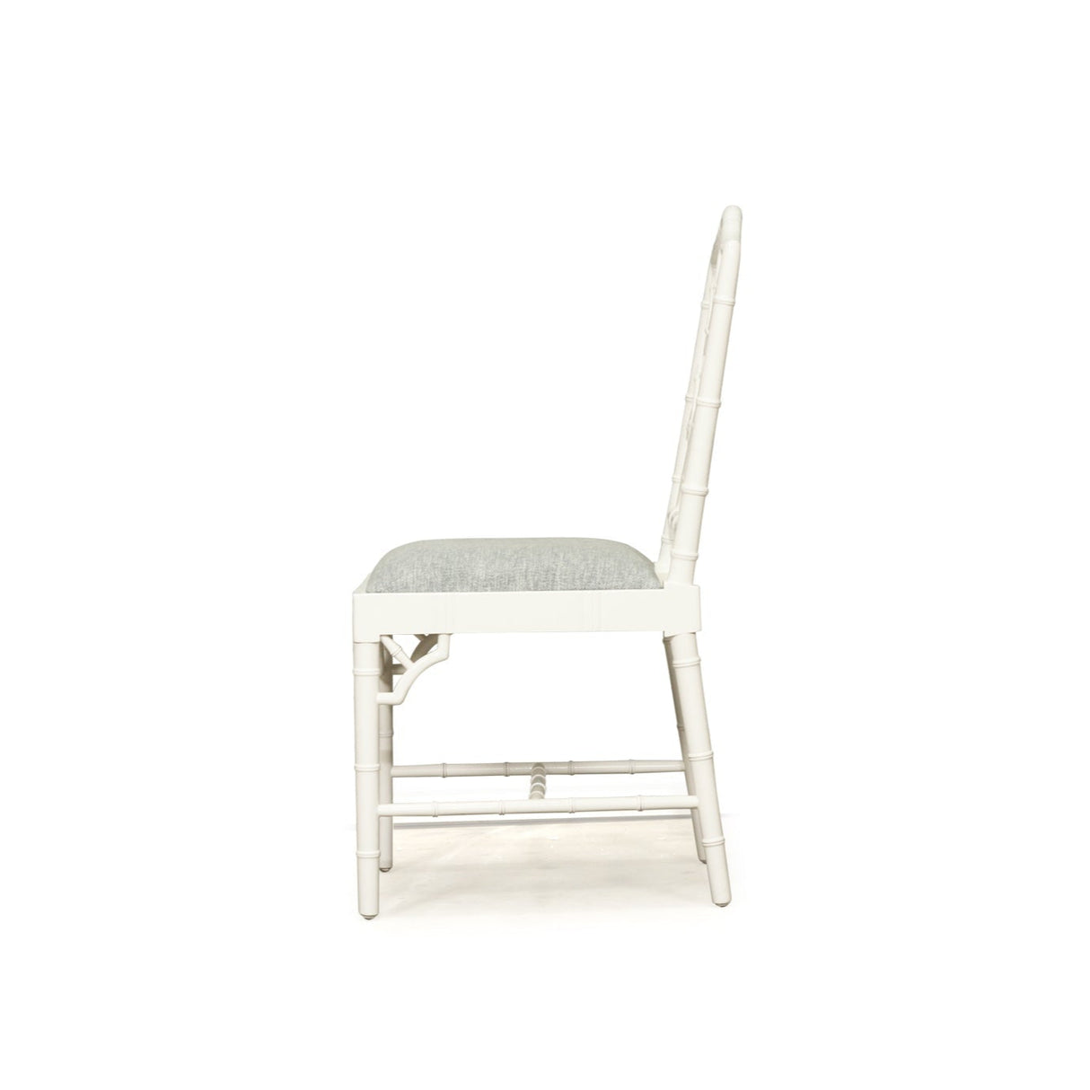 Chester Mahogany Dining Chair - White with Duck Egg Fabric