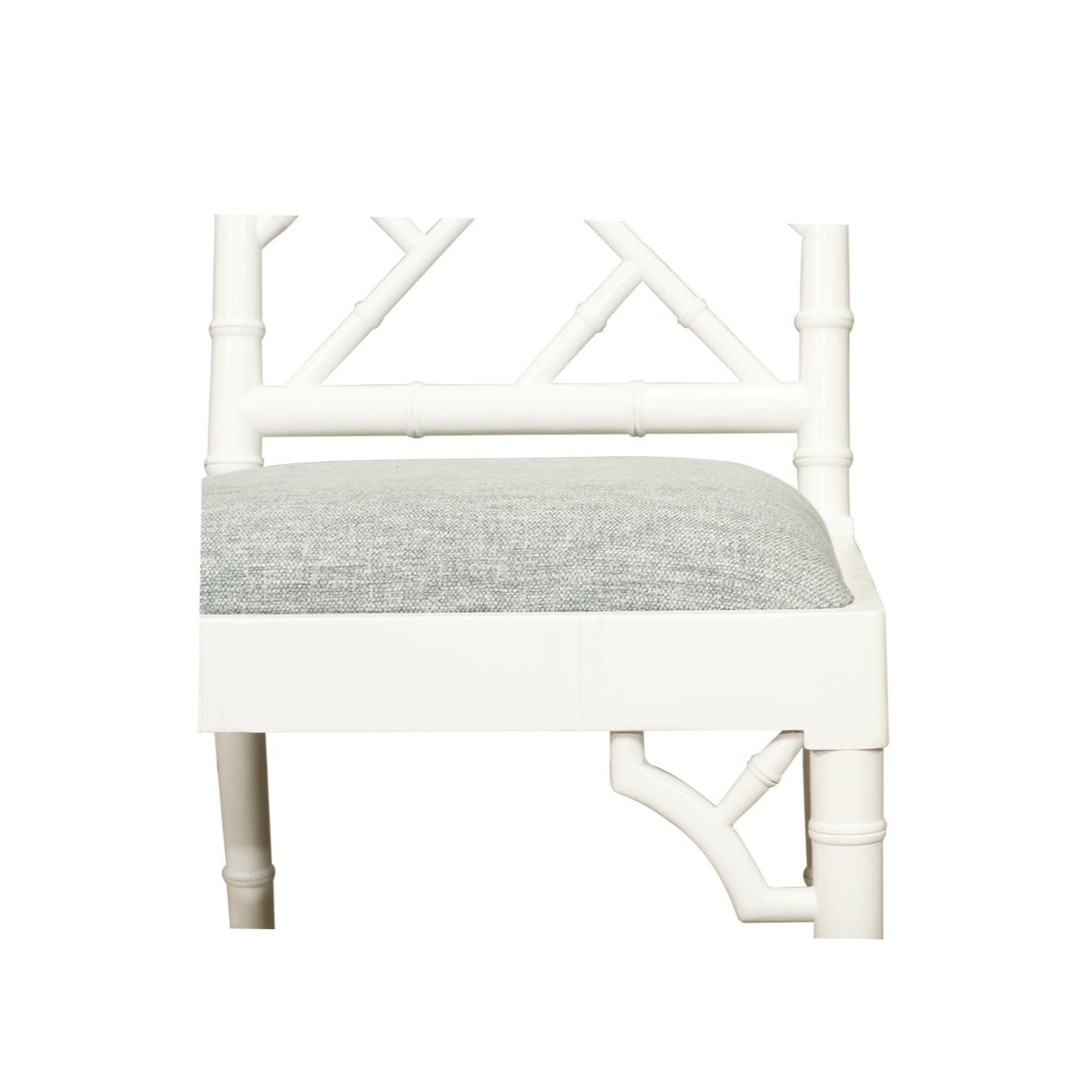 Chester Mahogany Dining Chair - White with Duck Egg Fabric