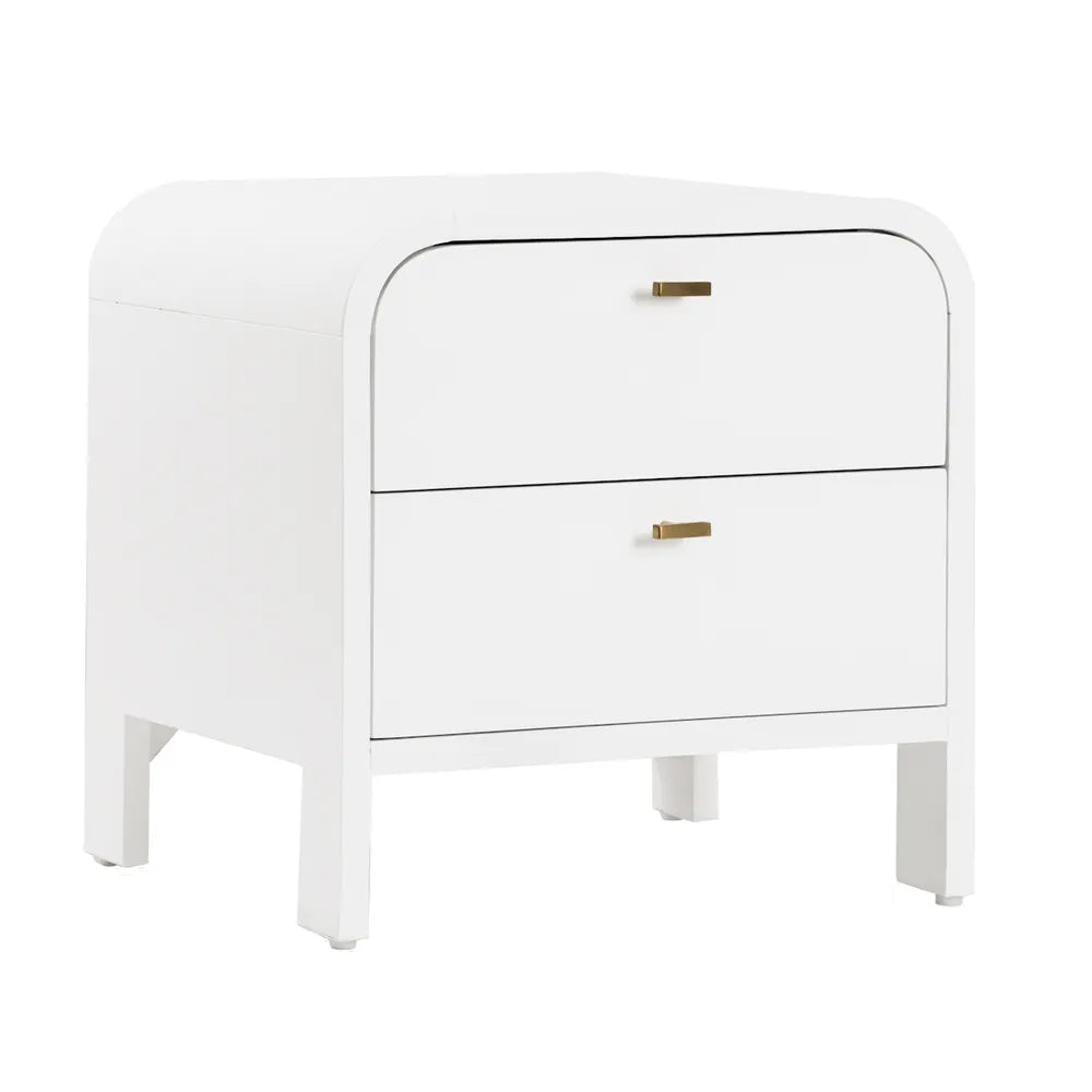 Chisholm Oak Bedside Table - White