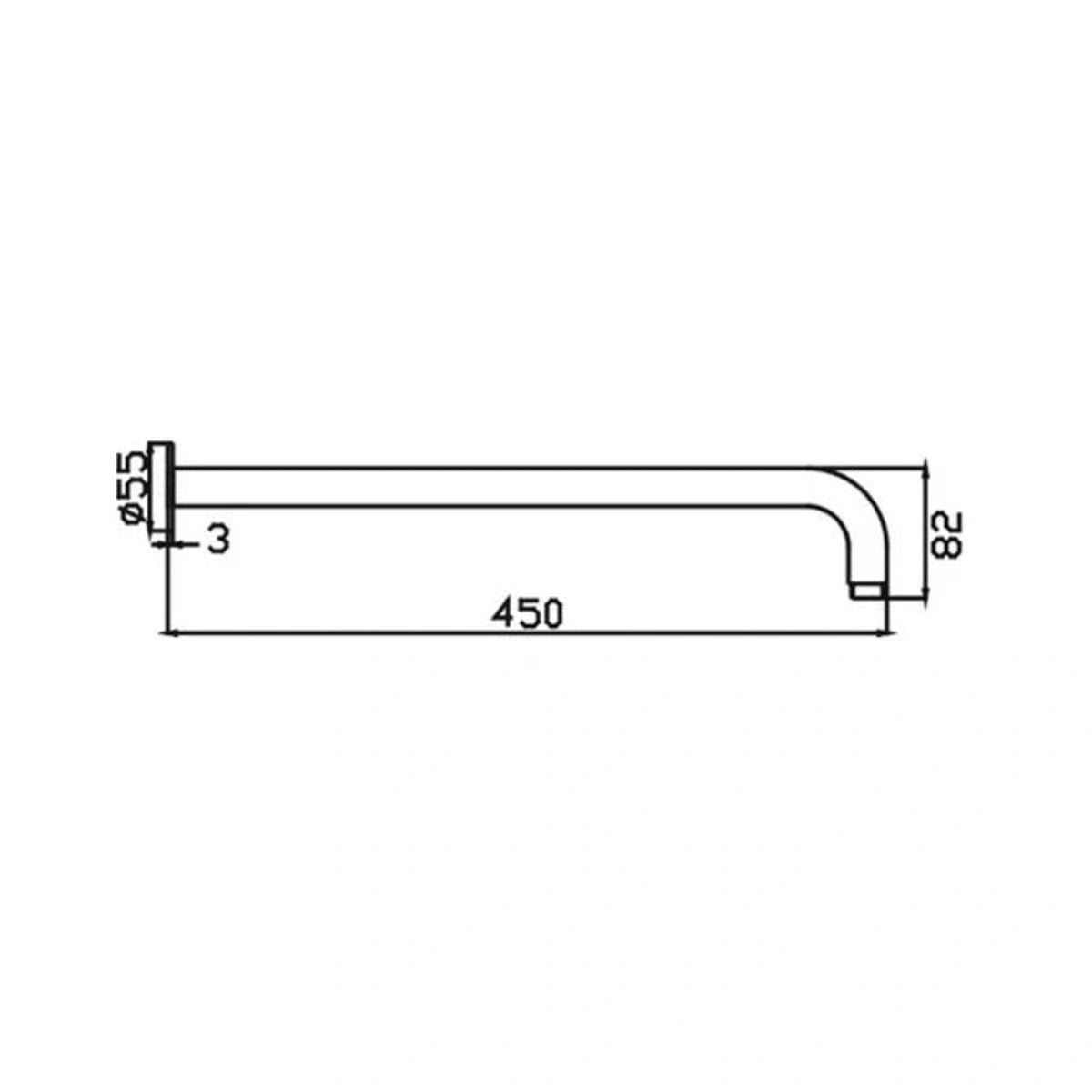Chris Wall Shower Arm 450mm