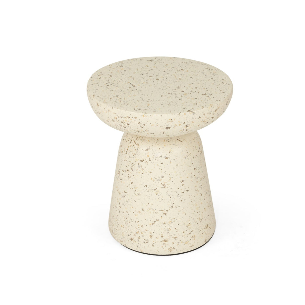 Clara Stone Resin Side Table - 0.46m
