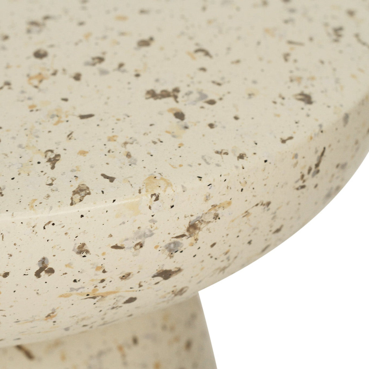 Clara Stone Resin Side Table - 0.46m