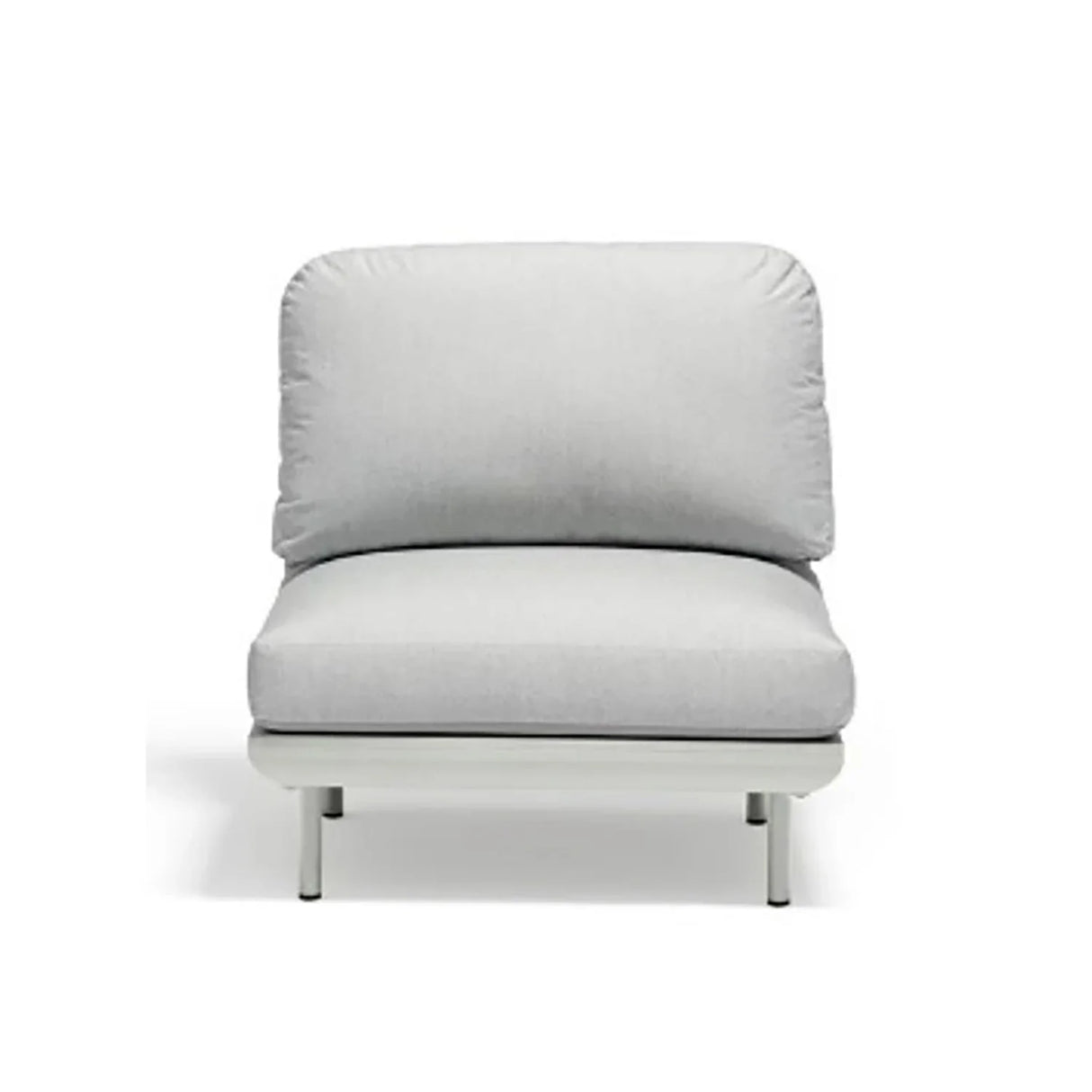 Colwood Outdoor Rope Armless Chair in Light Grey