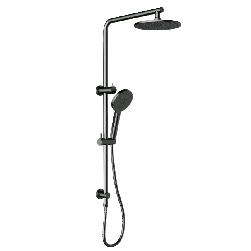 Cora Multi-function Shower Set 200 mm - Brushed Gun Metal