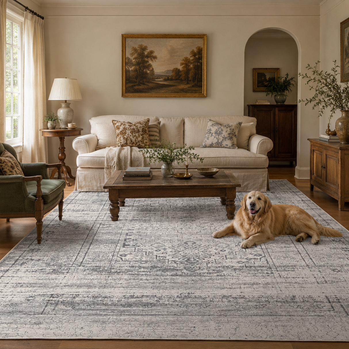 Cordelia Traditional Grey Rug