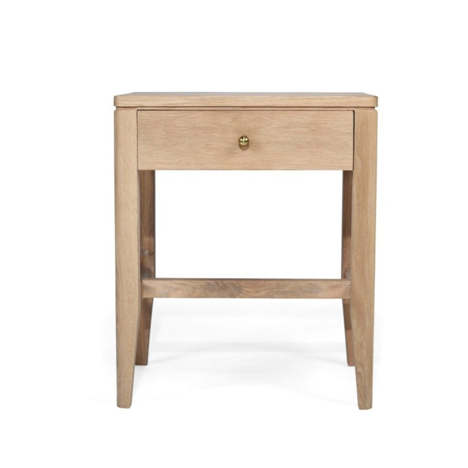 Corinne American Oak Bedside Table - 0.65m