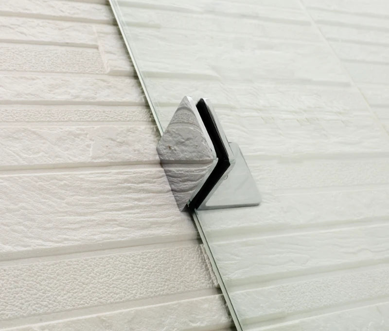 COVEY Wall To Wall L-Shape Square Frameless Pivot Hinge Door Shower Screen